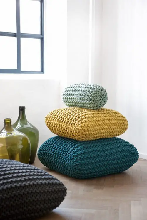 knitted floor cushions