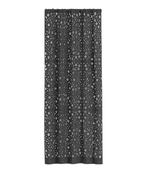 black cutout curtains