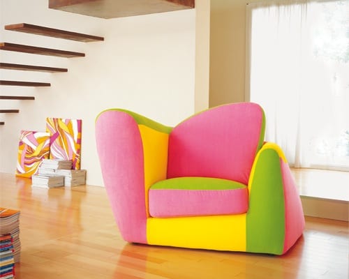 neon armchair for kids