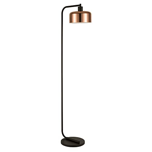 Cadmus 57" Tall Floor Lamp with Metal Shade in Blackened