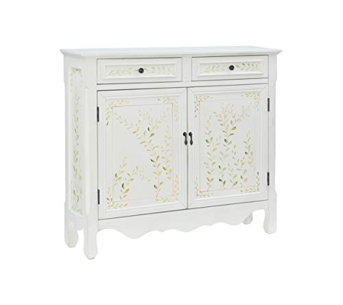 Powell White Hand Painted 2 Drawer