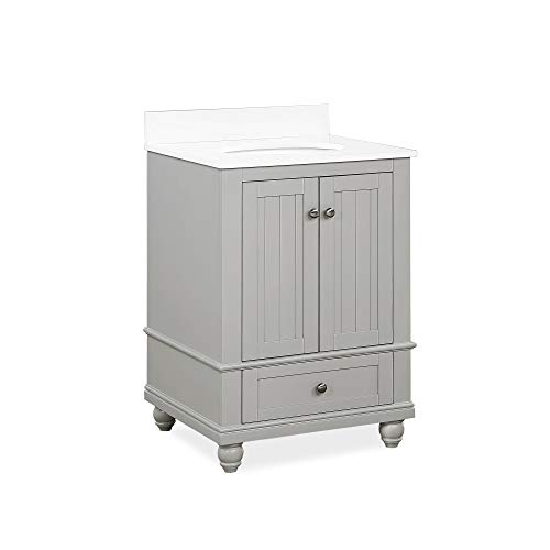 DHP Dorel Living Monteray Beach 24 Inch, Gray Bathroom Vanity,