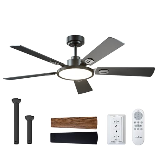 addlon Ceiling Fans with Lights, 52 inch Black Ceiling fan