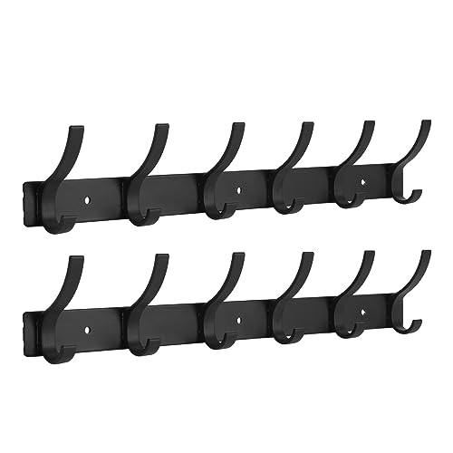 Optish 2 Pack Coat Rack Wall Mount, Entryway Coat Hooks