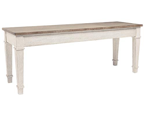 Signature Design by Ashley Skempton Farmhouse Storage Bench, White &