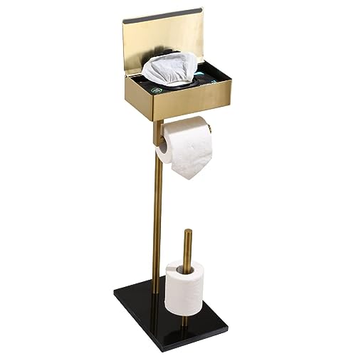 Day Moon™ Gold Toilet Paper Holder Free Standing Toilet Paper