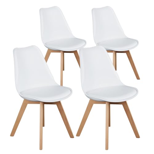 OLIXIS Set of 4 Dining Kitchen Mid-Century Modern Chairs with