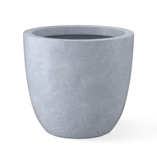 Kante 14 Inch Dia Round Concrete Planter, Indoor Outdoor Large