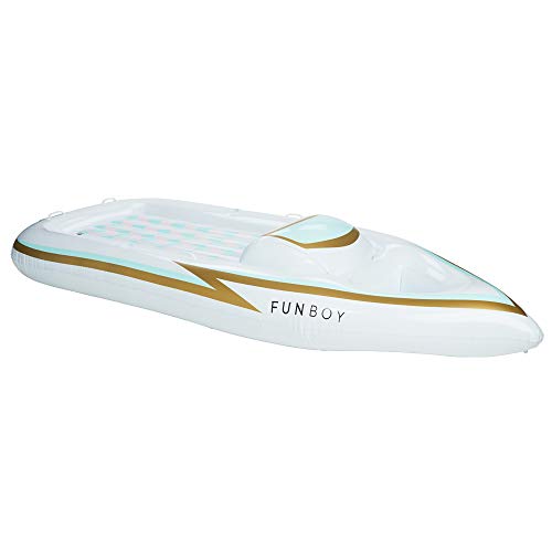 FUNBOY Giant Inflatable Luxury Yacht Speed Boat Pool Float, Two