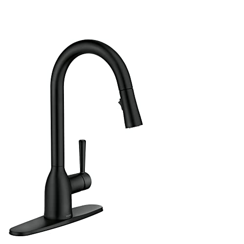 Moen Adler Matte Black One-Handle High Arc Kitchen Sink Faucet