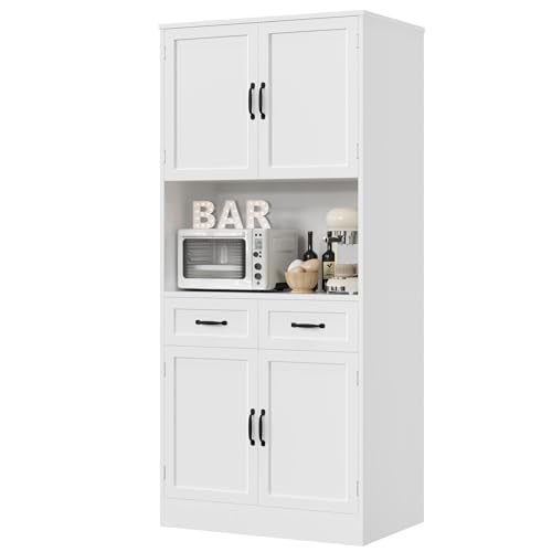 HOSTACK 71“ Tall Kitchen Pantry Storage Cabinet, Modern Kitchen Hutch