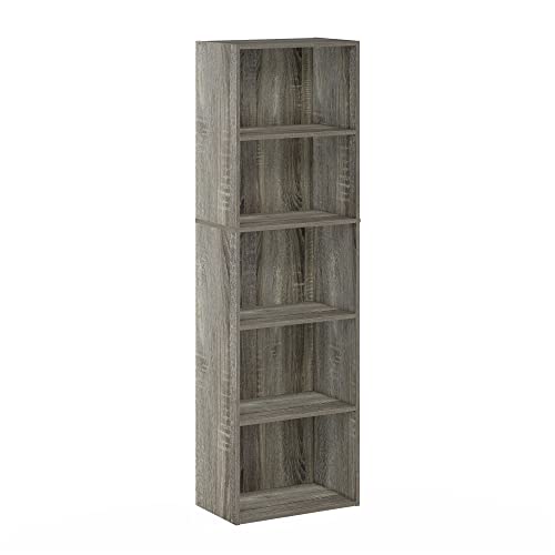 Furinno Luder Bookcase / Bookshelf / Storage Shelves, 5-Tier, French