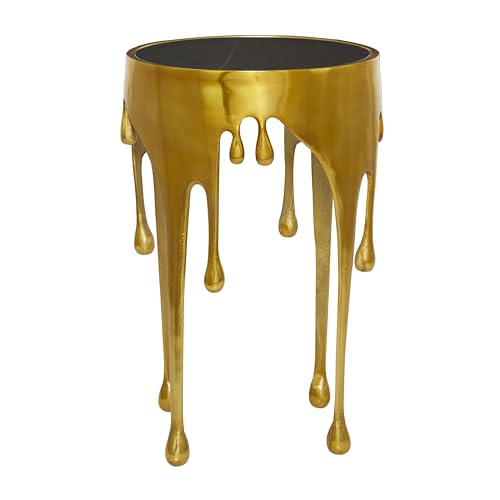 Deco 79 Aluminum Metal Side End Accent Table Drip End