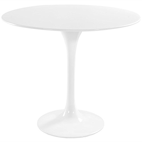 Modway Lippa Mid-Century Modern 36" Round Fiberglass Dining Table in