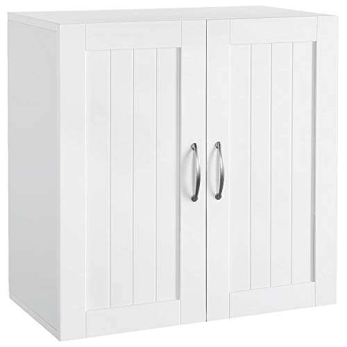 Topeakmart Home Kitchen/Bathroom/Laundry 2 Door 1 Wall Mount Cabinet, White, 23in x 23in