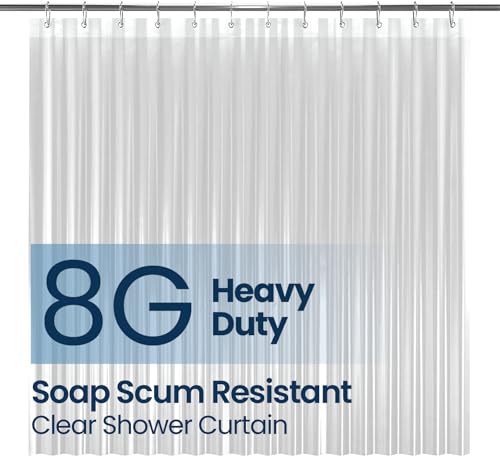 LiBa Bathroom Shower Curtain - Waterproof Plastic Shower Curtain Premium