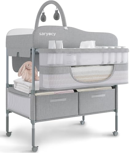 Baby Changing Table, Versatile Folding Changing Table, Waterproof Diaper Changing