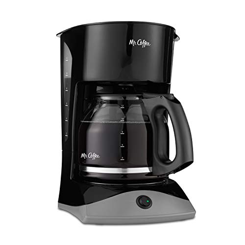 Mr. Coffee Black Coffee Maker, 12 Cups, with Auto Pause