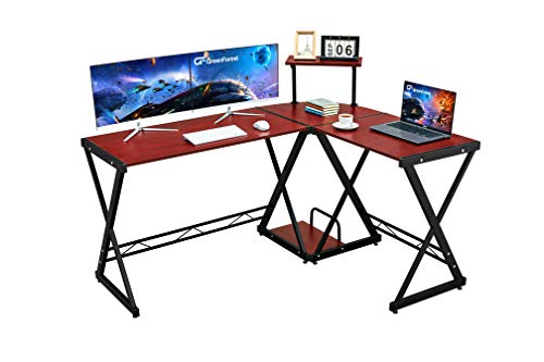 GreenForest L Shaped Computer Desk Reversible Corner Computer Desk 58