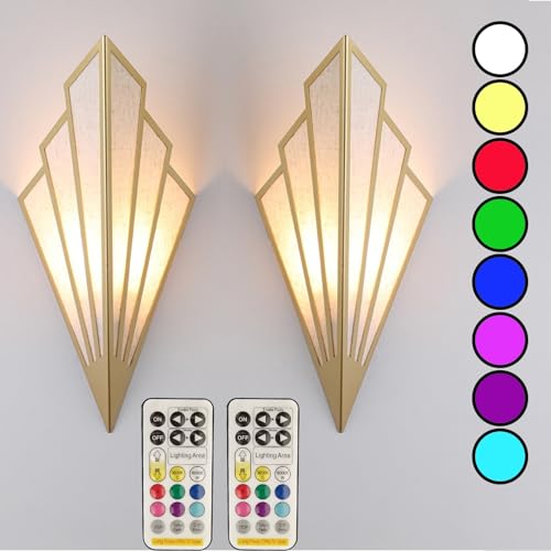 Modern style wall light set of two,Battery operated wall sconces