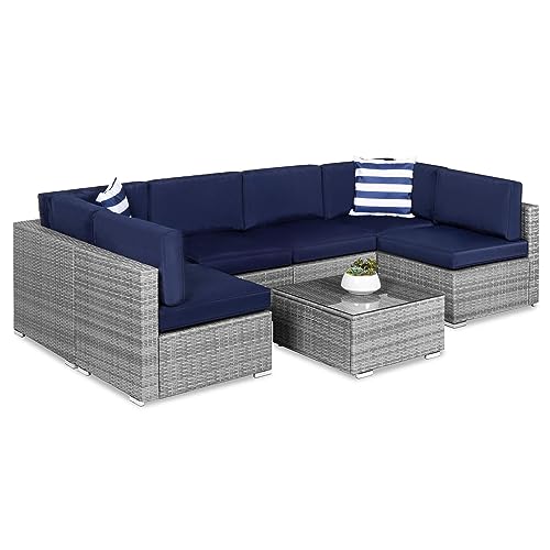 Best Choice Products 7-Piece Modular Outdoor Sectional Wicker Patio Conversation