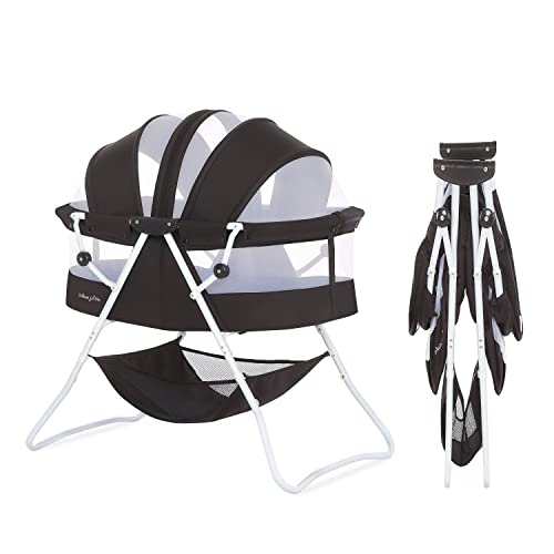 Dream On Me Karley Bassinet in Black, Lightweight Portable Baby