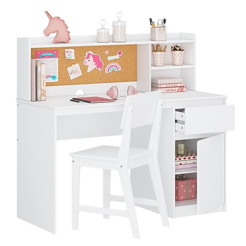 UTEX Kids Study Desk with Chair, Kids Desk and Chair