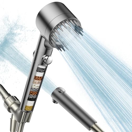 PWERAN Filtered Shower Head with Handheld, High Pressure Water Flow