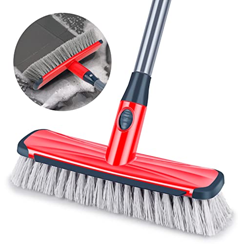 Scrub Brush Floor Brush with Long Handle, Deck Brush Floor