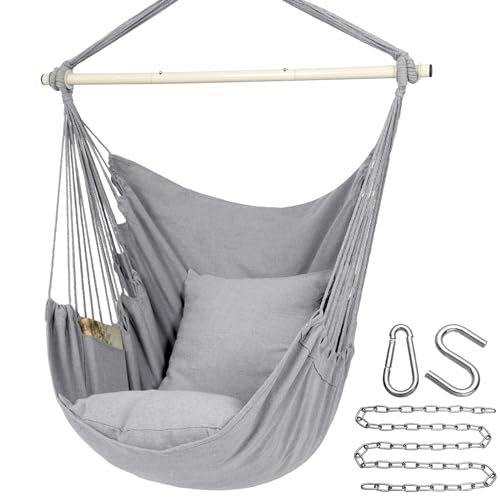 Y- Stop Hammock Chair Hanging Rope Swing Chair, Max 500