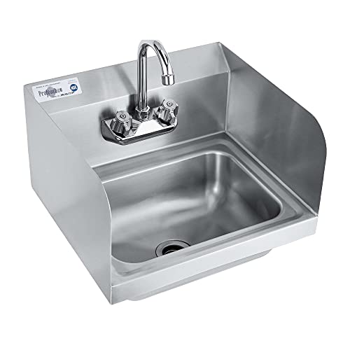 Profeeshaw Stainless Steel Sink Commercial Wall Mount Hand Washing Basin