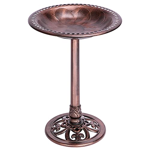 VIVOHOME 28 Inch Height Polyresin Lightweight Antique Outdoor Garden Bird