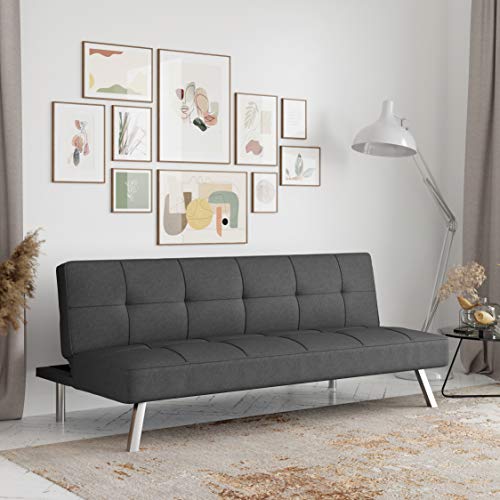 Serta RNE-3S-CC-SET Rane Collection Convertible Sofa, Charcoal