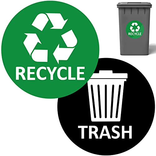 Sukh 6 Pack Recycle Sticker for Trash Can Large Sign