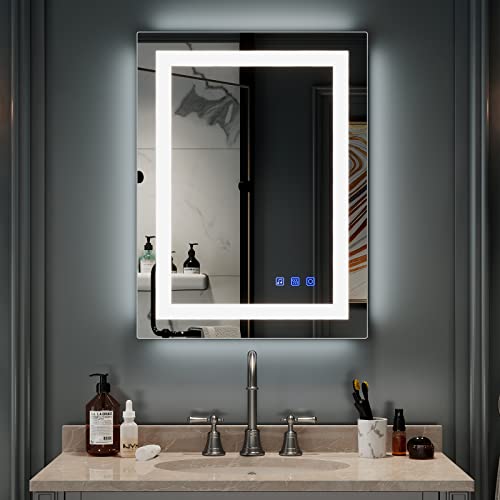 Bonnlo 32"×24" (800×600mm)Bluetooth Mirror,Led Bathroom Mirror Smart Mirror with Bluetooth