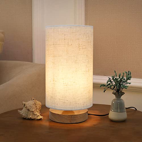 Small Bedside Night Table Lamp for Bedroom, Minimalist Nightstand Lamp