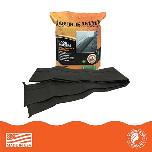 Quick Dam QD610-1 Water-Activated Flood Barrier-1 Pack, Black