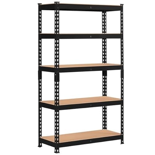 Topeakmart 5-Tier Utility Shelves, Metal Storage Shelves, Adjustable Shelving Units,