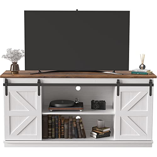 JUMMICO TV Stand for 65 Inch TV, Entertainment Center with