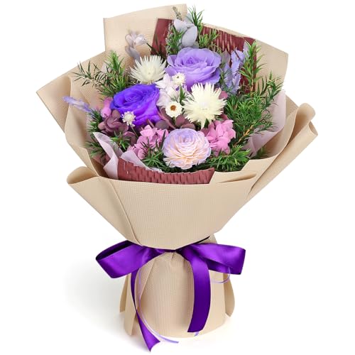 Bloom's Diary Preserved Flowers Bouquet Natural Real Long Lasting Roses