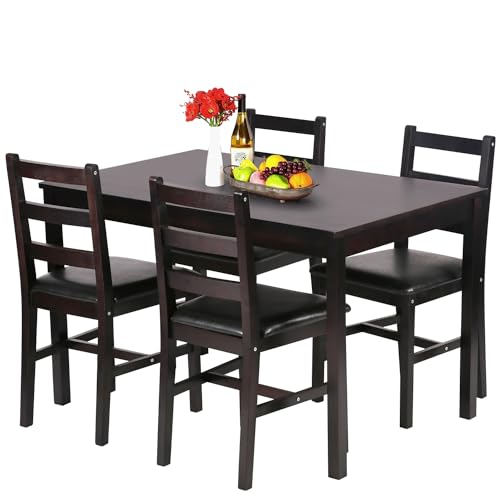 FDW Kitchen Table and Chairs for 4 Dining Room Table