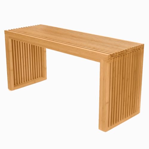 APRTAT Bamboo Dining Bench, 35 inch Farmhouse Decor Indoor Kitchen