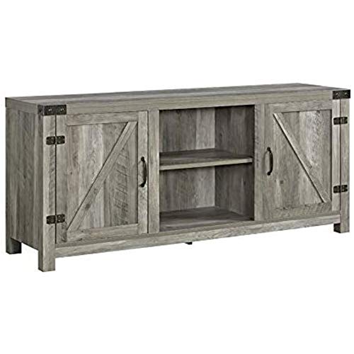 Walker Edison Georgetown Modern Farmhouse Double Barn Door TV Stand