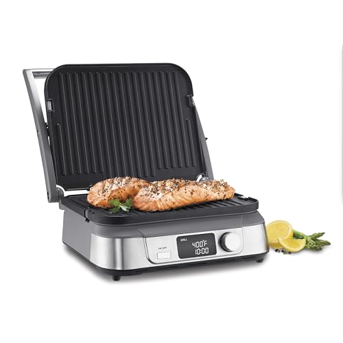 Cuisinart GR-5BP1 Electric Griddler FIVE, Enjoy 5-in-1 Functions, LCD Display,