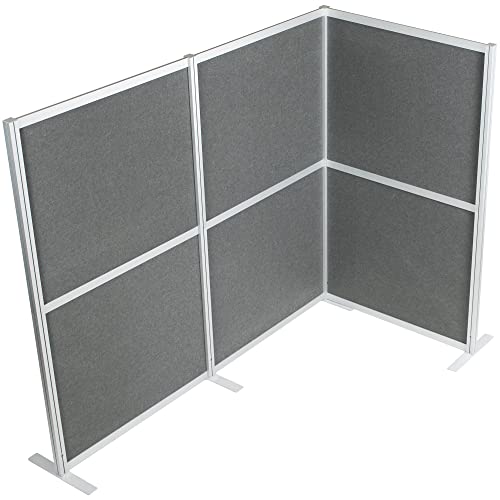 VIVO L-Shape Modular Corner Wall System, 3 Panels, Modern Professional