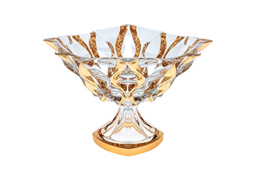 Rhapsody Crystal Glass Footed Bowl | Unique Home Decor Tabletop