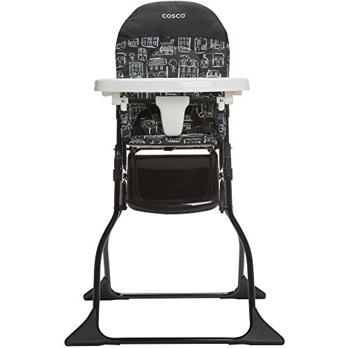 Cosco Simple Fold Full Size High Chair With Adjustable Tray,