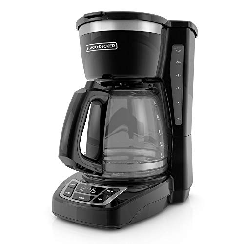 BLACK+DECKER 12-Cup Digital Coffee Maker, CM1160B, Programmable, Washable Basket Filter,