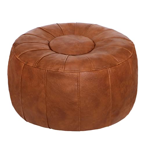 Thgonwid Unstuffed Handmade Moroccan Round Pouf Foot Stool Ottoman Seat