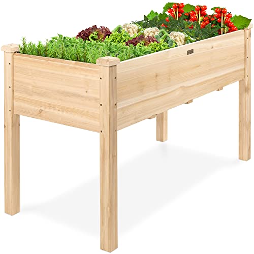 Best Choice Products 48x24x30in Raised Garden Bed, Elevated Wood Planter